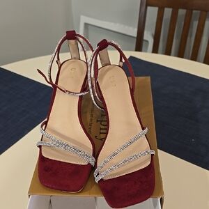 Elegant Red Strappy Women's Sandals